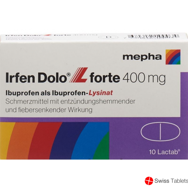Irfen Dolo L Forte Lactab 400mg 10 Stück buy online Irfen Dolo L Forte Lactab 400mg 10 Stück buy online