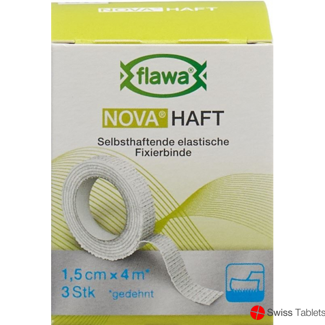Flawa Nova Haft Cohesive Gauze bandage 1.5cmx4m 3 Stück buy online