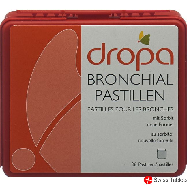 Dropa Bronchialpastillen Zuckerfrei Neue Form 36 Stück buy online