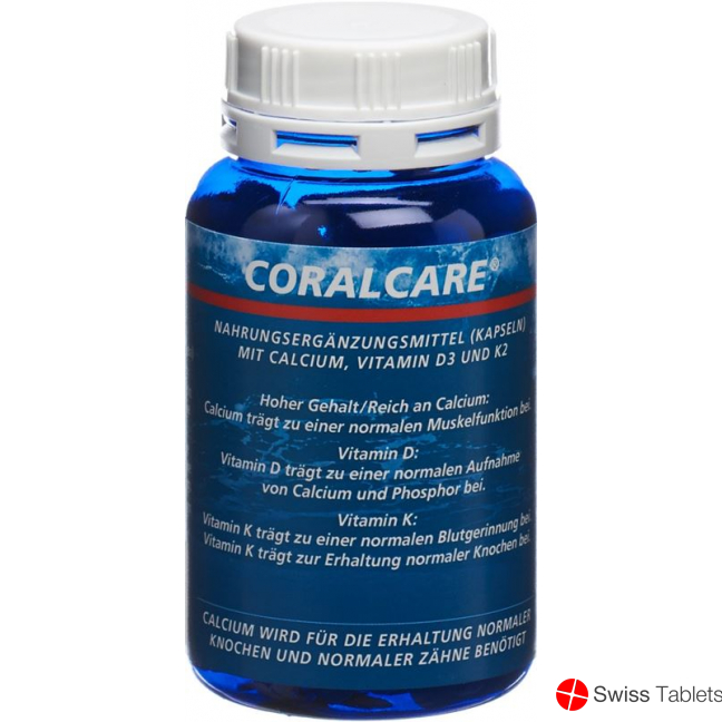 Coralcare Calcium Kapseln 750mg Vitd3 + K2 120 Stück buy online