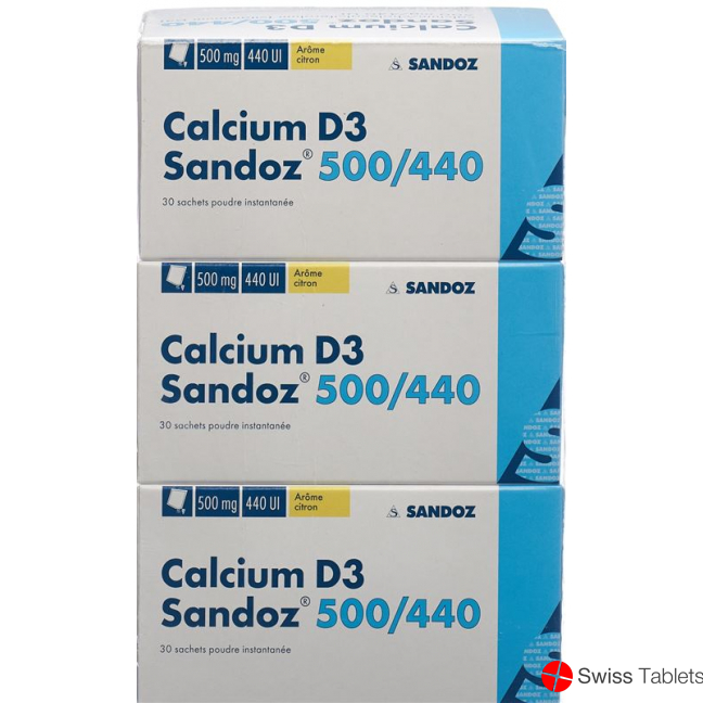 Calcium D3 Sandoz Pulver 500/440 Beutel 90 Stück buy online