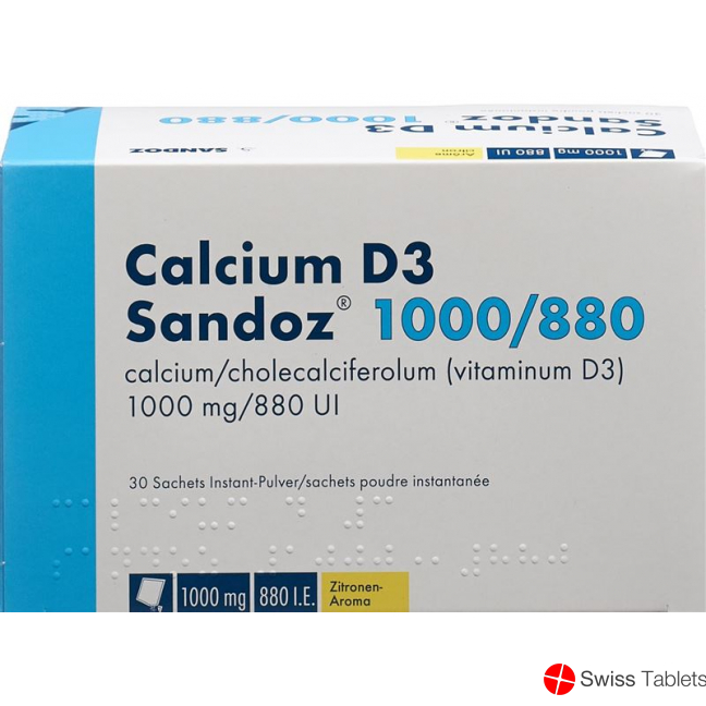 Calcium D3 Sandoz Pulver 1000/880 Beutel 30 Stück buy online