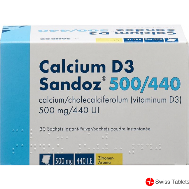 Calcium D3 Sandoz Pulver 500/440 Beutel 30 Stück buy online