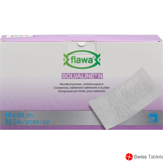 Flawa Solvaline N Kompressen Steril 10x20cm 25 Stück buy online