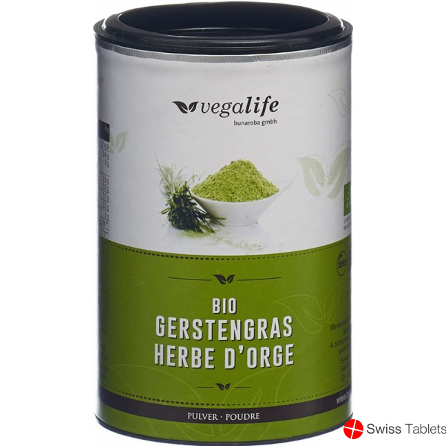 Vegalife Gerstengras Pulver Dose 125g buy online
