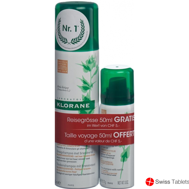 Klorane Trockenshampoo Brennness Getoent 150+50ml buy online