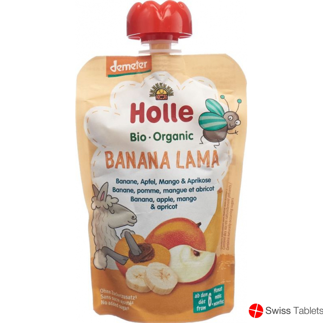 Holle Banana Lama Pouchy Banana Apple Mango Apricot 100g buy online