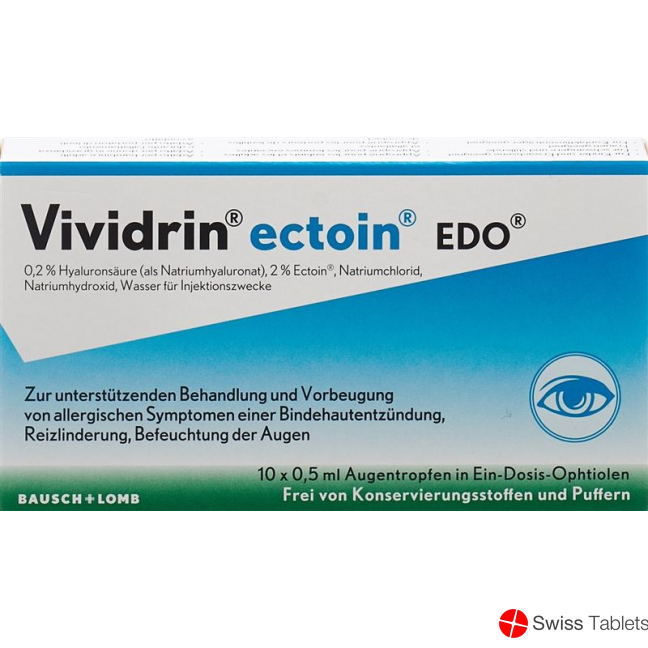 Vividrin Ectoin Edo Augentropfen 10 Monodosen 0.5ml buy online