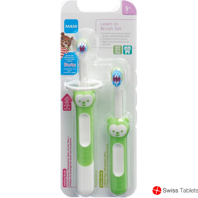 Mam Learn To Brush Set Zahnbürsten 5+m Neu buy online
