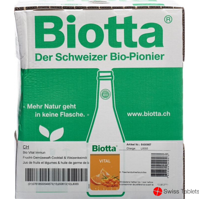 Biotta Vital Immun 6 bottle 5dl buy online