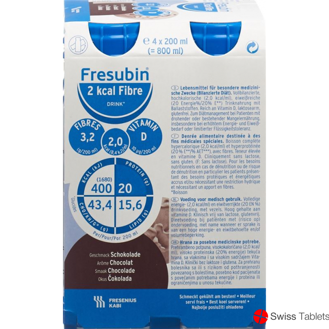 Fresubin 2 Kcal Fibre Drink Sch N 4 Flatcap 200ml buy online