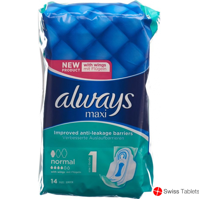 Always Maxi Normal with wings 14 pieces buy online