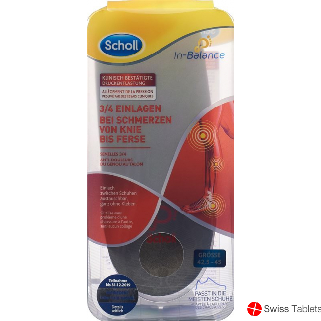 Scholl In-Balance Insoles 42.5-45 2 pieces buy online
