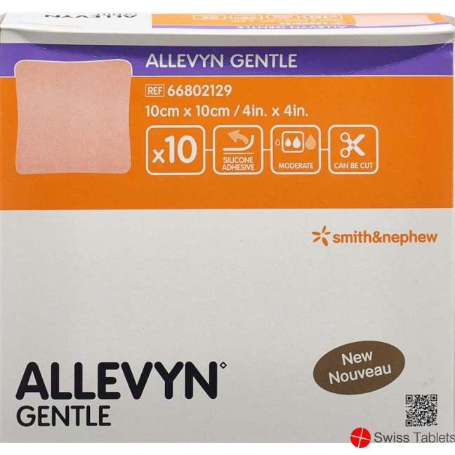 Allevyn Gentle Wundverband 10x10cm 10 Stück buy online
