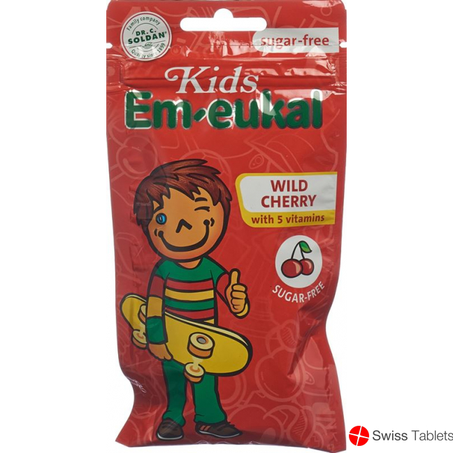 Soldan Em-Eukal Kids Wildkirsche Zuckerfrei 75g buy online