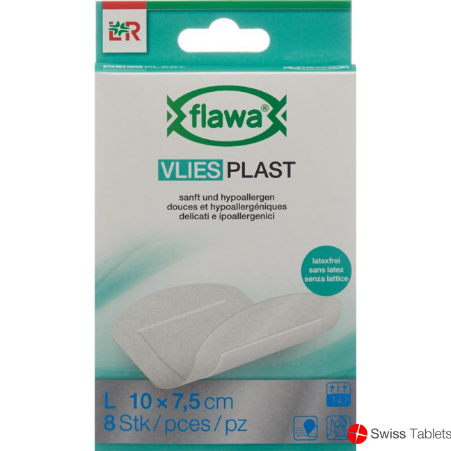 Flawa Vlies Plast Plaster Strips 7.5x10cm 8 pieces buy online