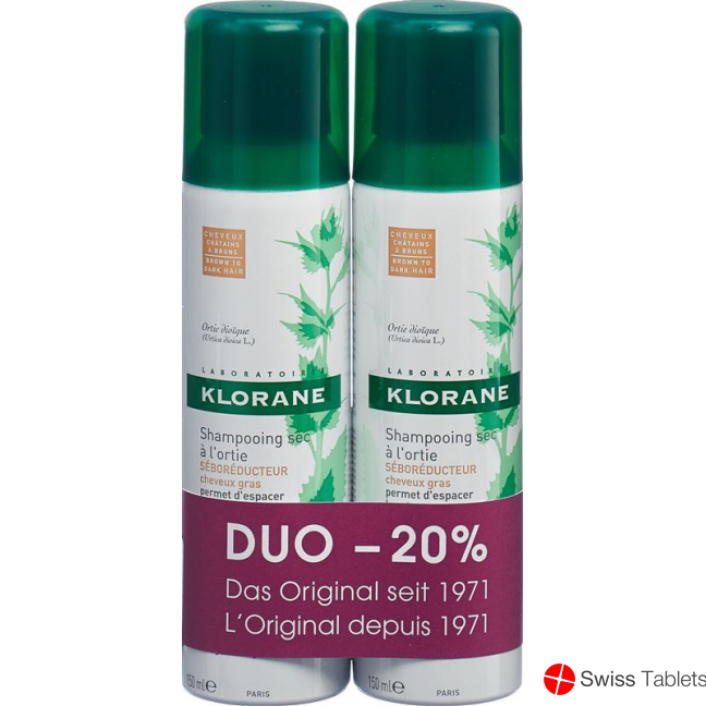 Klorane Trockenshamp Brenne Get 2x 150ml -20% buy online