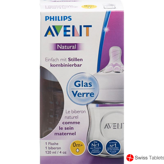Avent Philips Naturnah Flasche 120ml Glas (neu) buy online