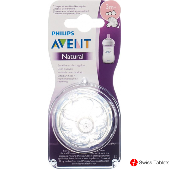 Avent Philips Natural Sauger 3m+ 2 Stück buy online