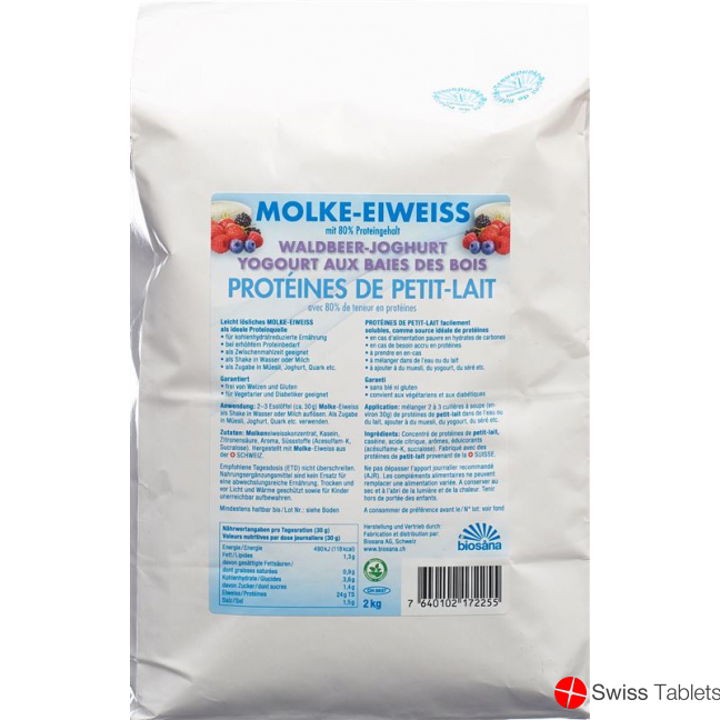 Biosana Molke Eiweiss Pulver Waldbeer-Joghurt 2kg buy online