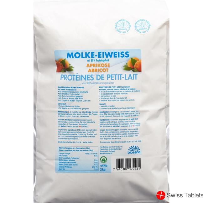 Biosana Molke Eiweiss Pulver Aprikose 2kg buy online