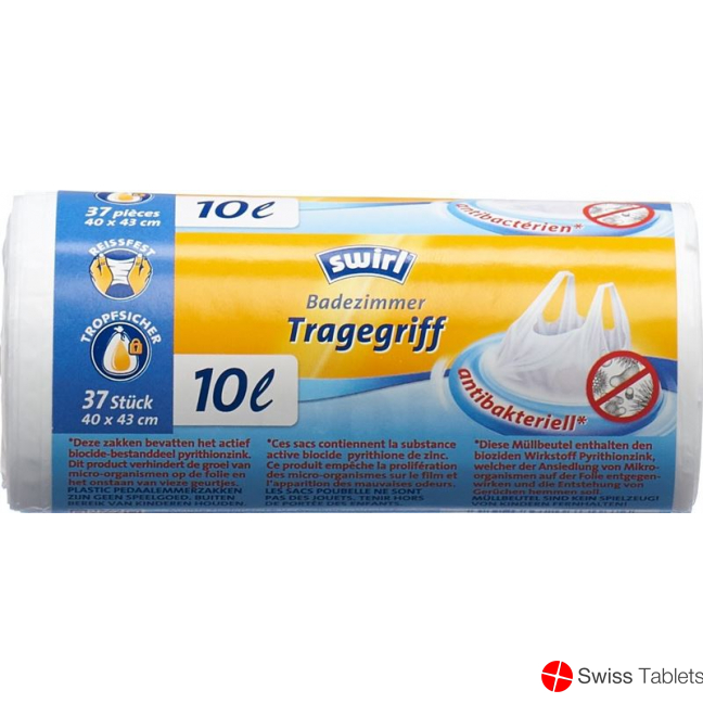 Swirl Badezimmer Müllbeutel 10L Antibakter 37 Stück buy online