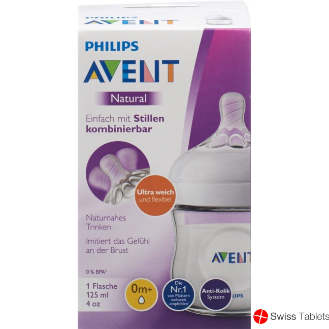 Avent Philips Natural Flasche 125ml mit Hangtab buy online