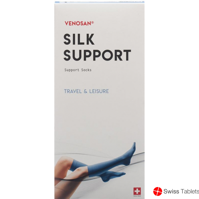 Venosan Silk A-d Support Socks M Black 1 pair buy online