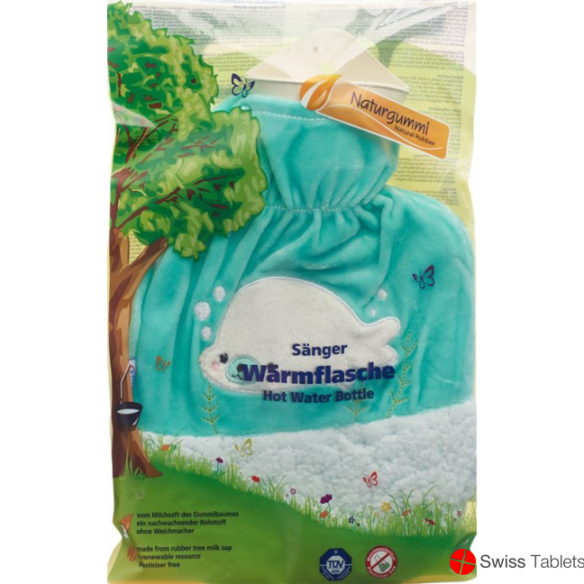 Sänger Hot-water bottle natural rubber velour 0.8L seal buy online