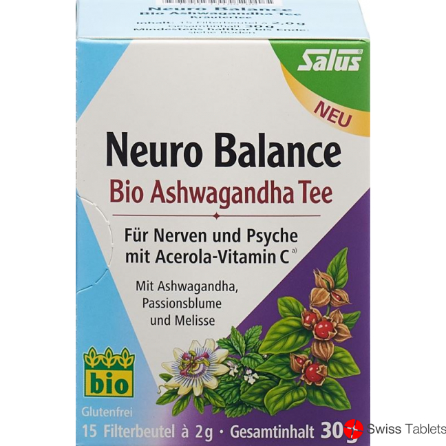 Salus Neuro Balance Ashwagandha Tea Organic bags 15 pieces buy online