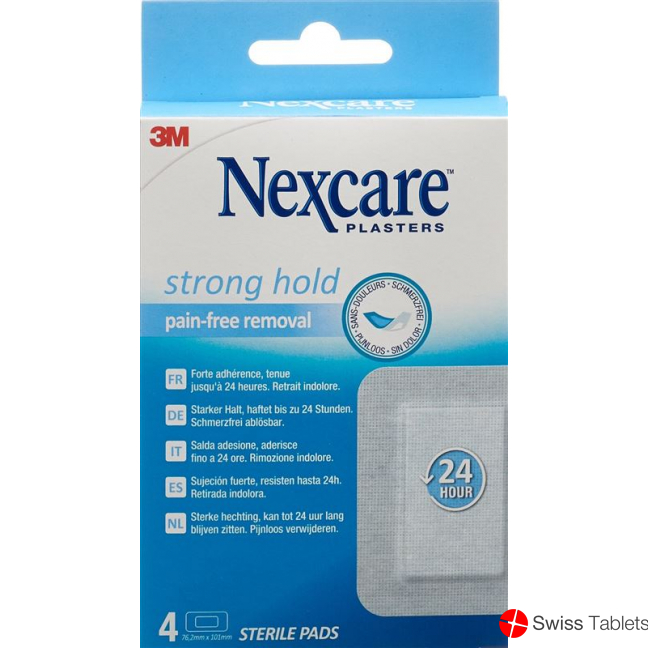 3M Nexcare Strong Hold Pads 76,2x101mm 4 Stück buy online