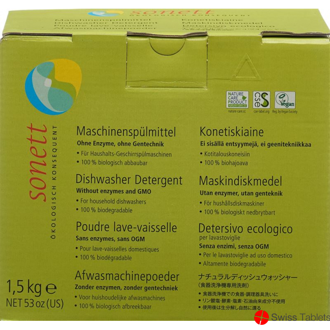 Sonett Maschinenspülmittel Pulver 1.5kg buy online
