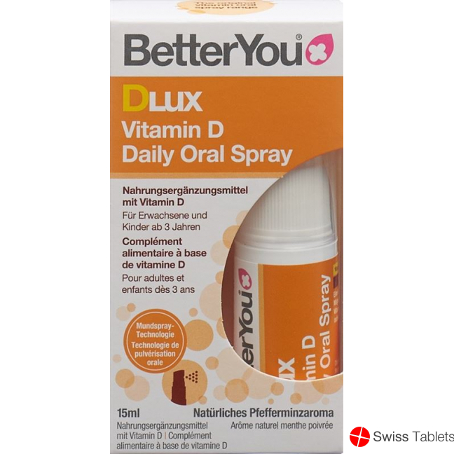 BetterYou DLux Vitamin D Daily Oral Spray 15ml buy online