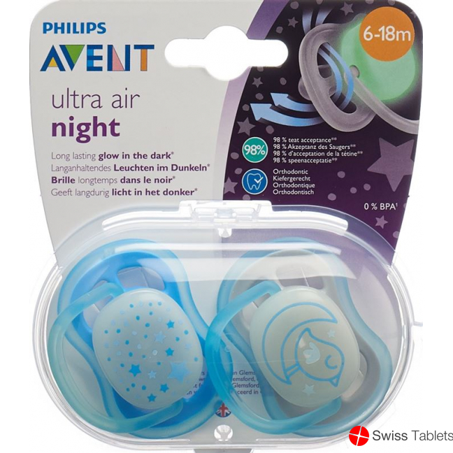 Avent Philips Schnul Ultra Air Ni 6-18m Boy Ste/vo buy online