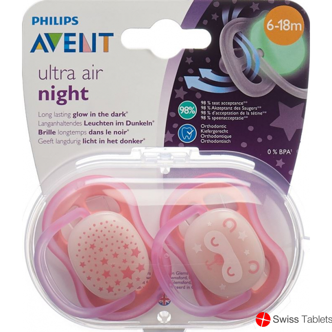 Avent Philips Schnul Ultra Air Ni 6-18m Gi Ste/kat buy online