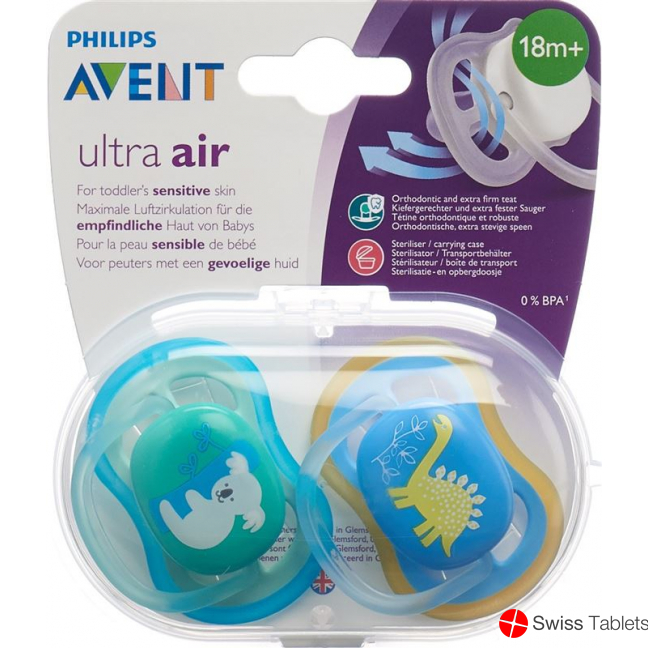 Avent Philips Schnul Ultra Air 18m+ Boy Dino/koala buy online
