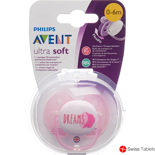 Avent Philips Schnuller Ultrasoft 0-6m Girl Deko buy online