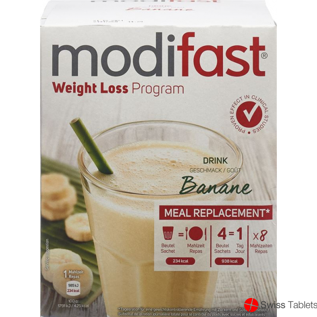Modifast Programm Drink Banane 8x 55g buy online