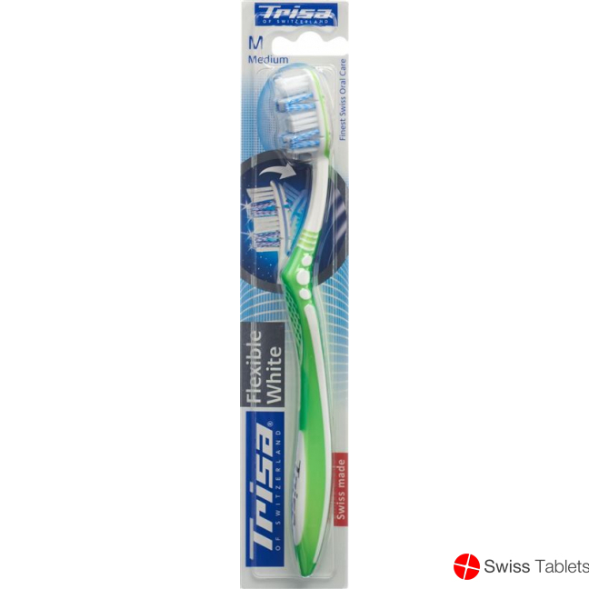 Trisa Flexible White Toothbrush Medium buy online