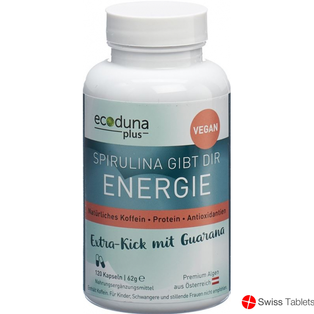 Ecoduna Plus Spirulina Energie Kapseln Dose 120 Stück buy online