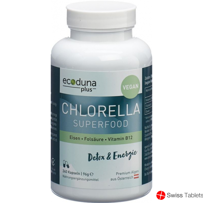 Ecoduna Plus Chlorella Kapseln Dose 240 Stück buy online