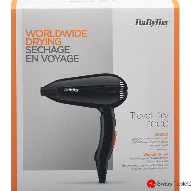 Babyliss hair dryer Travel Dry 2000 W buy online