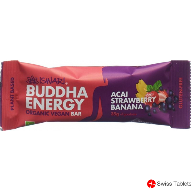 Iswari Energy Bar Acai Erdbeere&bana Bio 35g buy online
