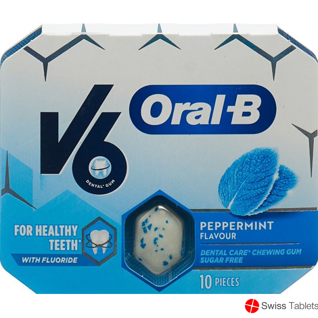 V6 Oralb Kaugummi Peppermint Blister 10 Stück buy online