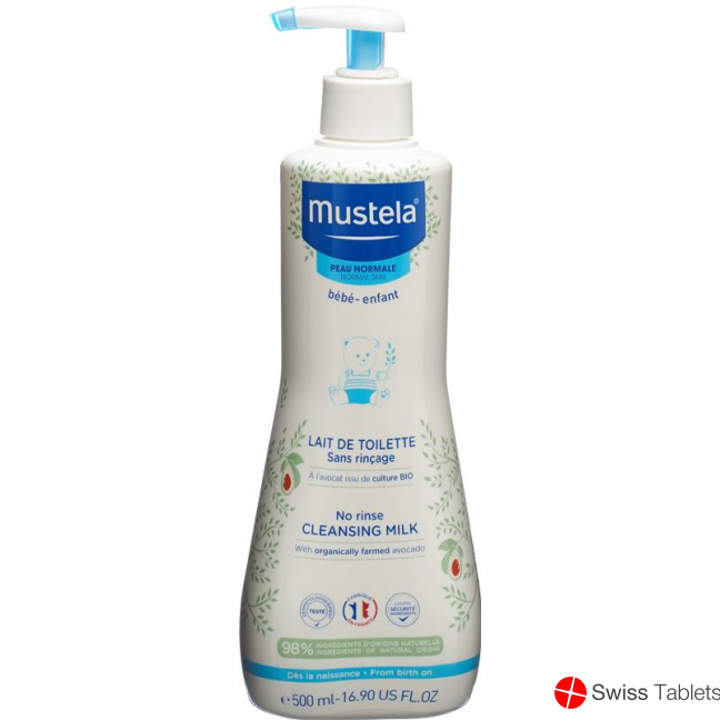 Mustela Reinigungsmilch Normale Haut O Abspül 500ml buy online
