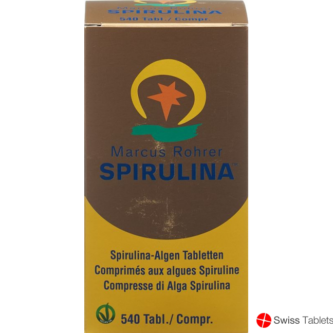 Spirulina Marcus Rohrer Tabletten Glasflasche 540 Stück buy online