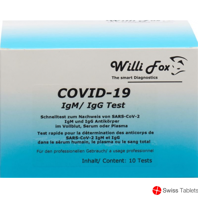 Willi Fox COVID-19 IgM / IgG rapid test 10 pcs