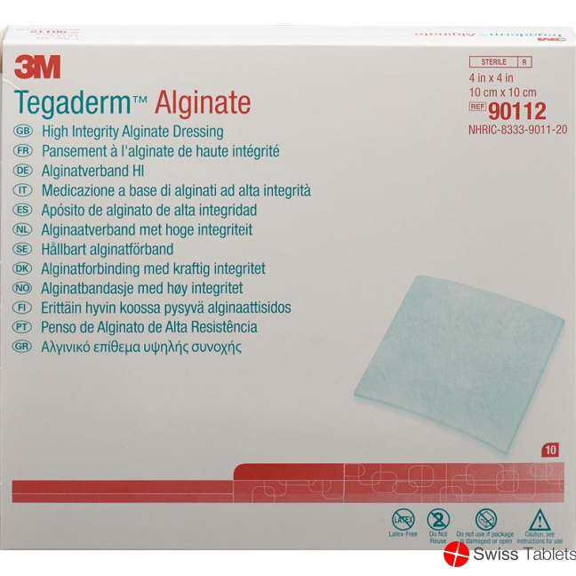 3M Tegaderm Alginat Kompresse 10x10cm Neu 10 Stück buy online