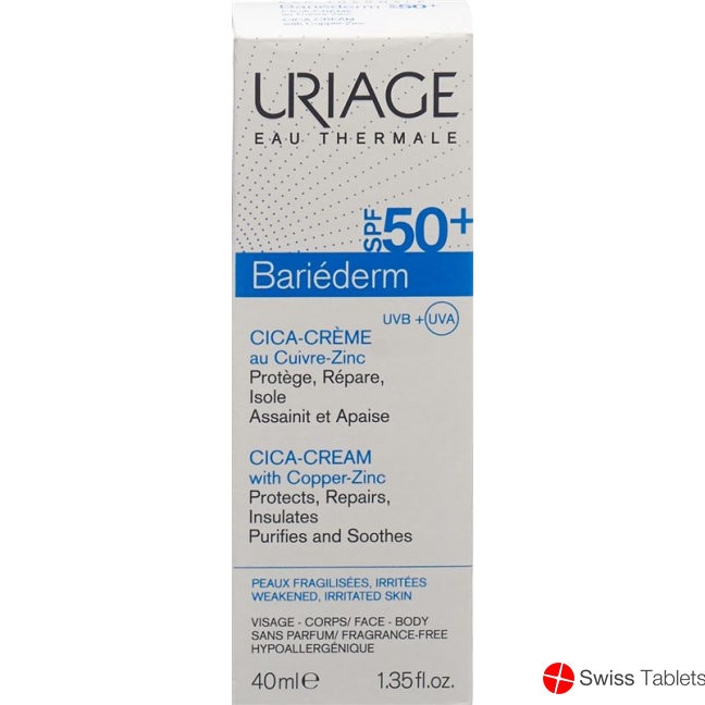 Uriage Bariederm Cica-Creme LSF 50 Tube 40ml buy online