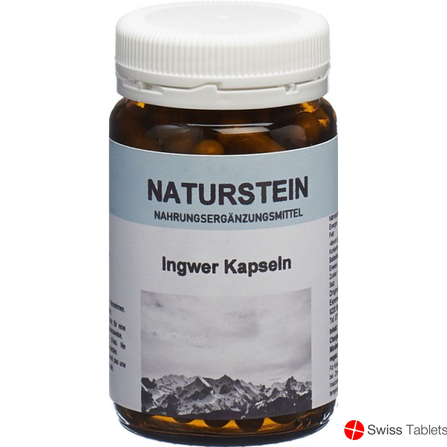 Naturstein Ingwer Kapseln Glasflasche 100 Stück buy online